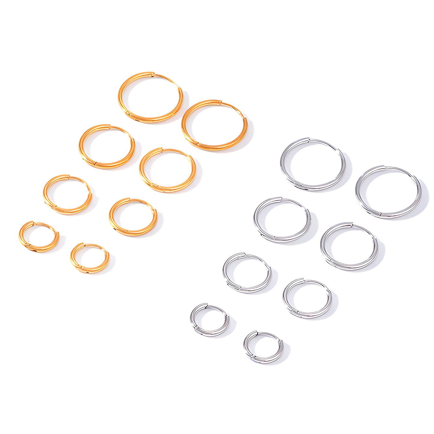 【10個】約1.2mm フープピアス 316Lステンレス｜受注2–3週