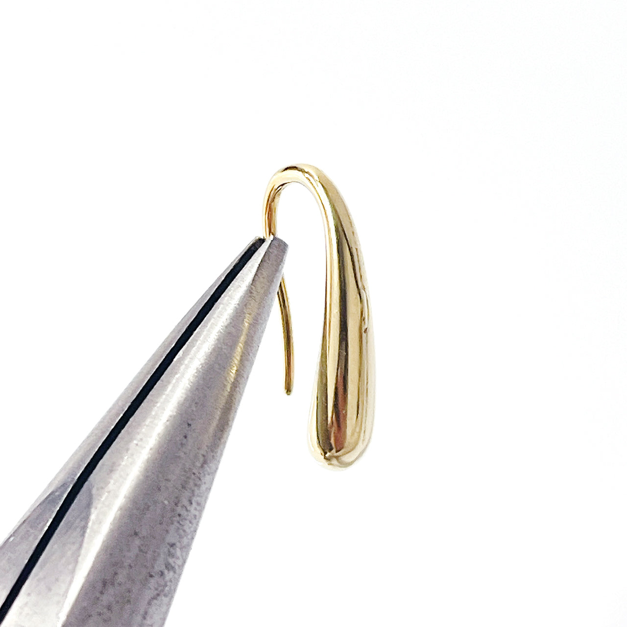 【10ペア入り／業務用】 サージカルステンレス316L製 しずく型 フックピアス 3サイズ展開 アクセサリーパーツ・ピアス金具 卸販売 18Kゴールド／ステンレス色 受注販売・納期2-3週間